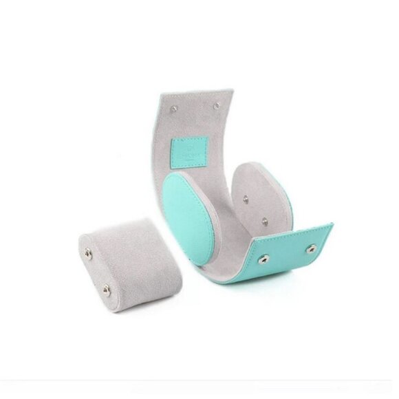 Tempomat Tiffany Blue Saffiano Leather Single 1 Watch Travel Case/Roll, Storage - Picture 5 of 5